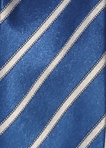 Cravate de service rayée bleu acier