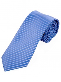 Cravate Sevenfold rayures fines bleu glacier blanc