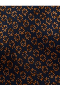 Foulard en soie avec motif (noir / orange)