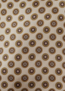 Foulard en soie avec ornements (beige / marron)
