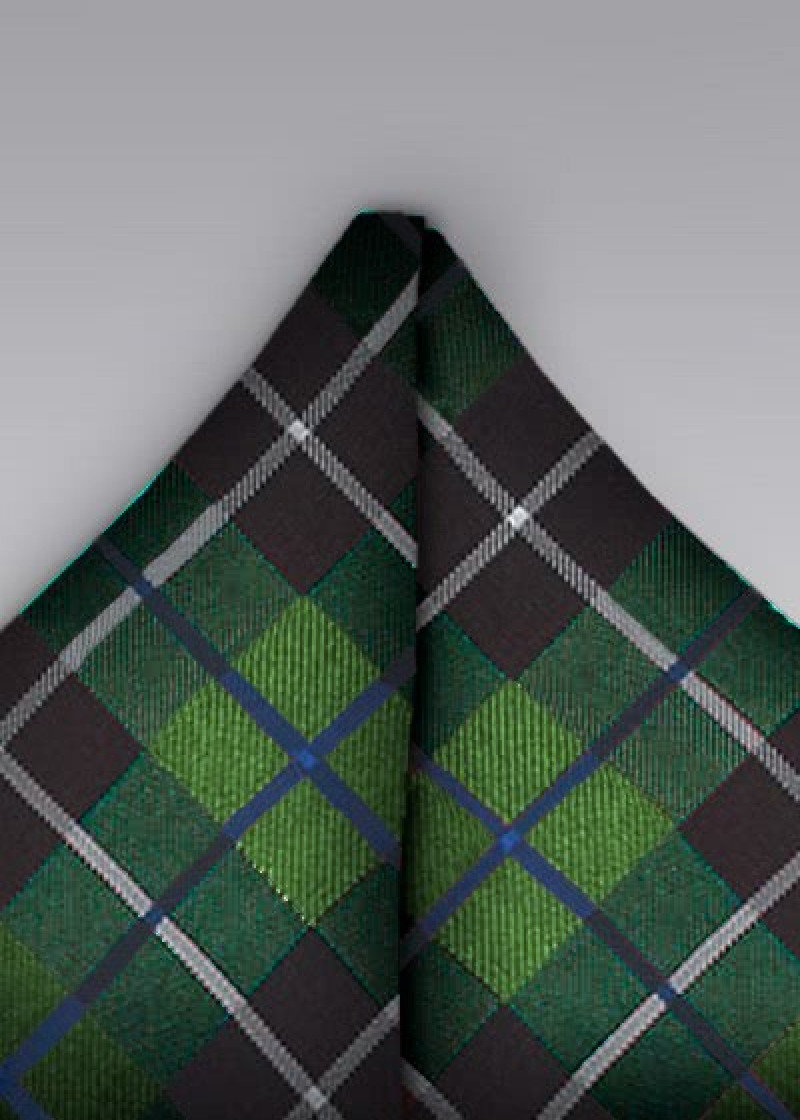 Pochette tartan vert