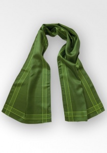 Foulard-cravate à rayures vert noble