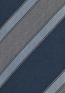 Cravate navy gris rayures
