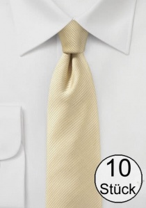 Cravate rayée sable - paquet de 10