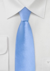 Cravate étroite unie bleu clair