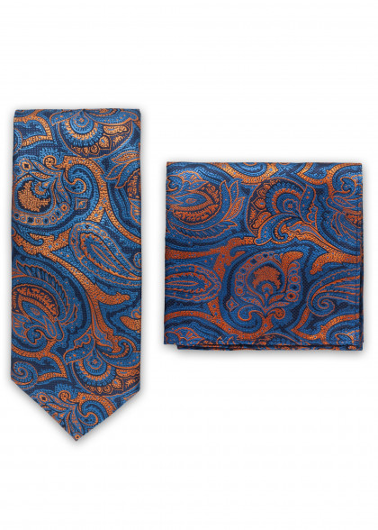 Set de cravate aus dem gleichen Stoff und Farbe