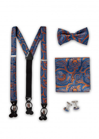 Cravate Kiton 7 Plis Orange Imprimé Paisley - Neuf Avec étiquettes - Couleur Multicolore Avec Médaillon