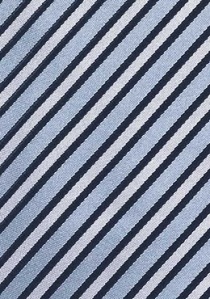 Cravate bleu clair et bleu foncé rayée
