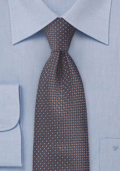 Krawatte strukturiert braun navyblau Krawatte strukturiert braun navyblau