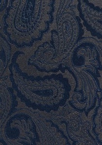 Cravate motif paisley brun foncé
