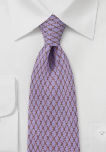 Cravate lilas surface gaufrée