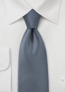 Cravate gris argenté unie