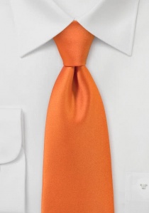 Cravate orange éclatant unie