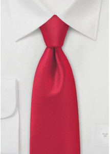 Kravatte monochrom Poly-Faser rot