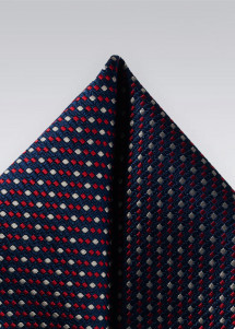 Pochette Cavalieri - Navy avec motif de carreaux