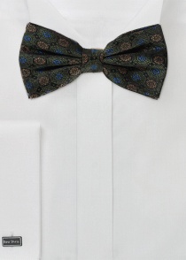 Cavalieri Noeud papillon soie - Motif floral bleu