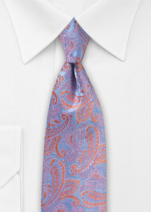 Cravate en soie Cavalieri avec Paisley rose et