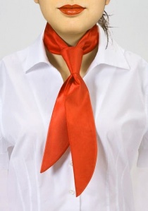 Cravate femme unie rouge grenadine