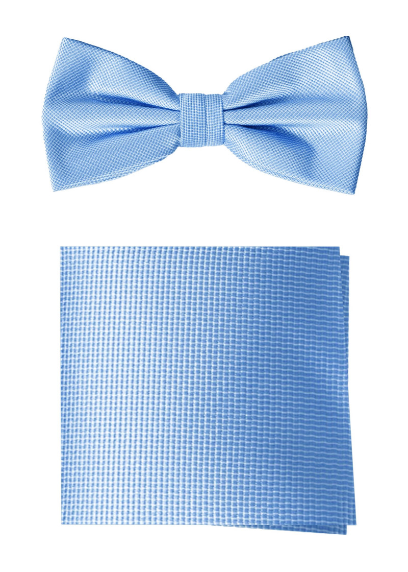 Noeud papillon en set avec pochette (bleu ciel)