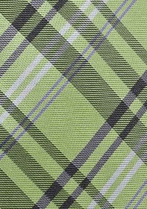 Cravate écossaise vert clair et vert foncé