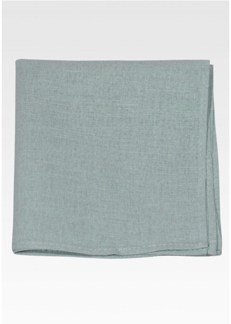 Pochette en lin gris-vert