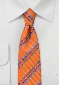 Cravate étroite orange design