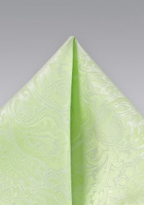 Pochette vert pastel motif floral uni
