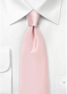 Cravate rose pâle unie