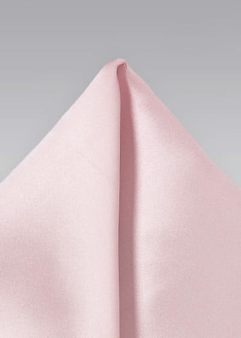 Pochette rose pâle unie