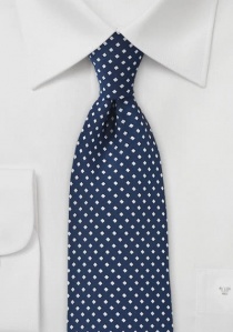Cravate bleu foncé losanges