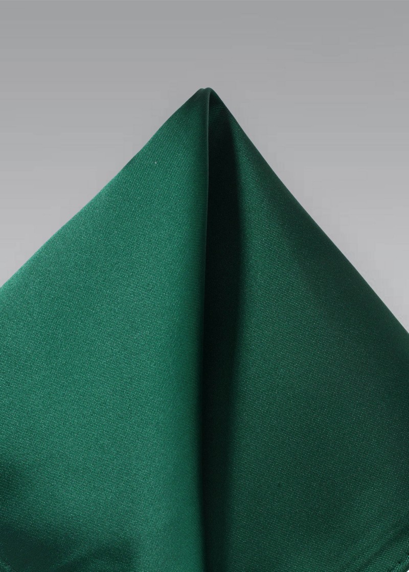 pochette en satin vert foncé