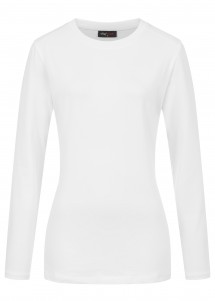 T-shirt blanc pour femme avec stretch (manches