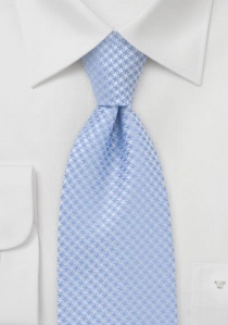 Cravate clip bleu ciel losange
