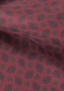 Cravate lavallière rouge bordeaux à emblème