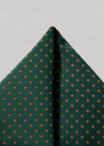 Pochette vert forêt avec motif orange