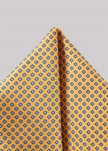Pochette jaune avec des éléments bleus et blancs