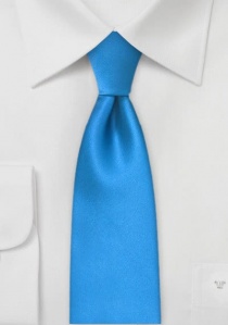 Cravate étroite bleu azur