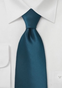 Cravate XXL bleu-vert unie
