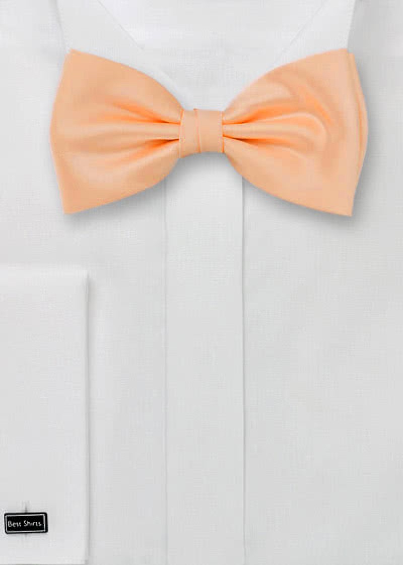 Noeud papillon abricot uni