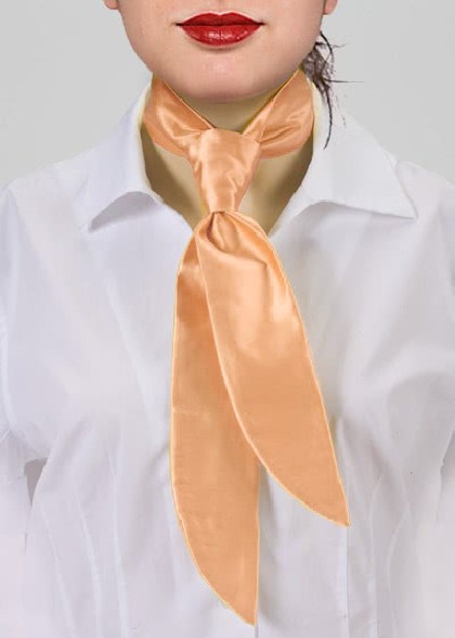 Cravate pour femme aus dem gleichen Stoff und Farbe
