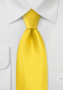 Cravate clip jaune unie