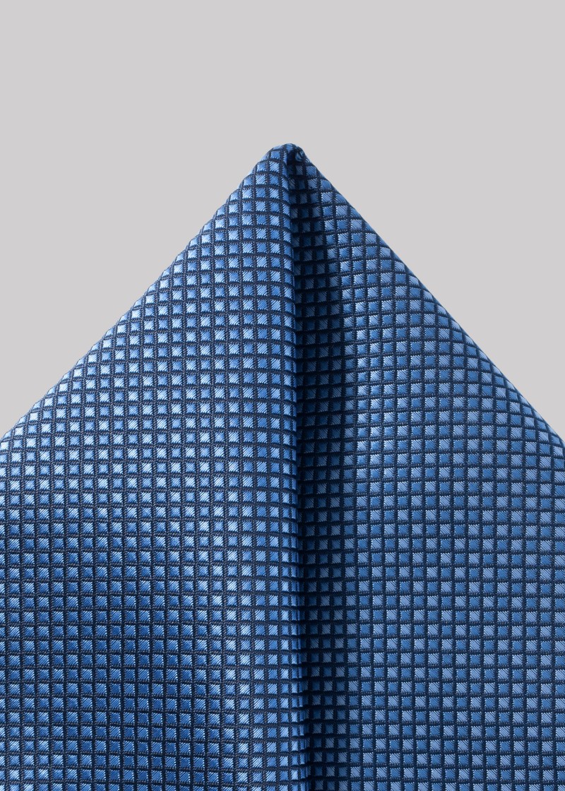 Pochette dans les tons bleus avec motif fin