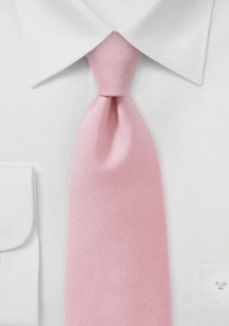 Cravate rose clair structuré