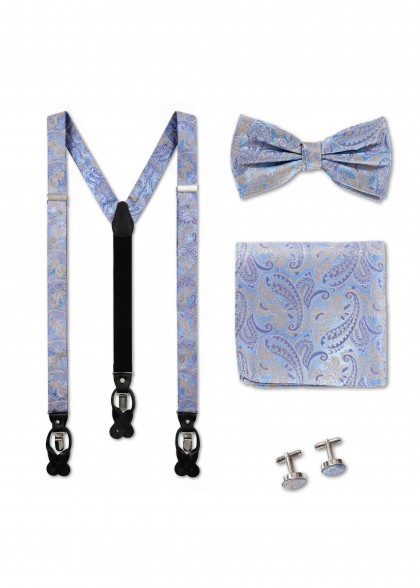Ensemble de bretelles aus dem gleichen Stoff und Farbe