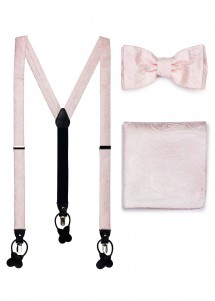 Set nœud papillon pochette bretelles motif paisley