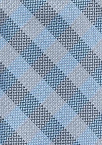 Cravate bleu acier grise rayée
