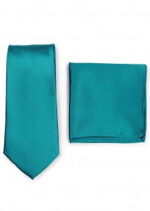 Cravate et foulard de cavalier en set - pétrole