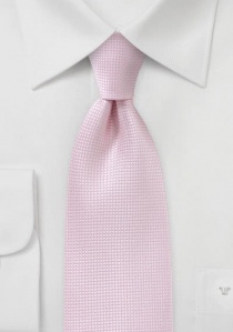 Cravate rose pastel structurée
