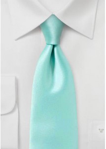 Cravate turquoise pâle unie