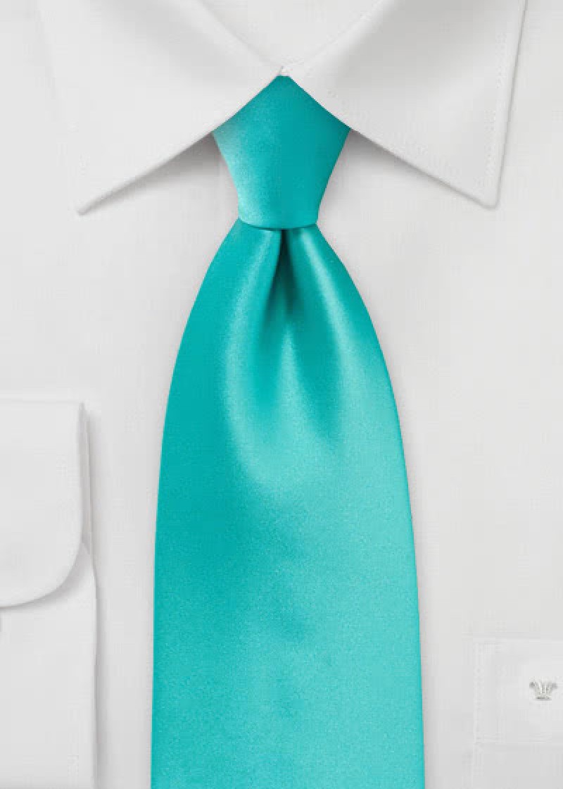 Cravate enfant unie bleu cyan unie